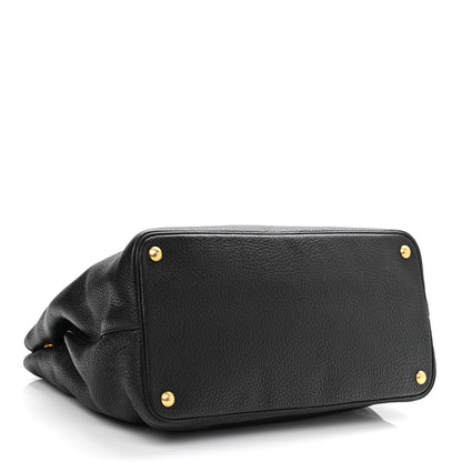 Prada Vitello Daino Tote Black 4 of 14