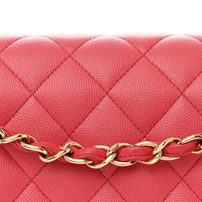 Chanel Caviar Quilted Jumbo Double Flap Dark Pink 8 of 15