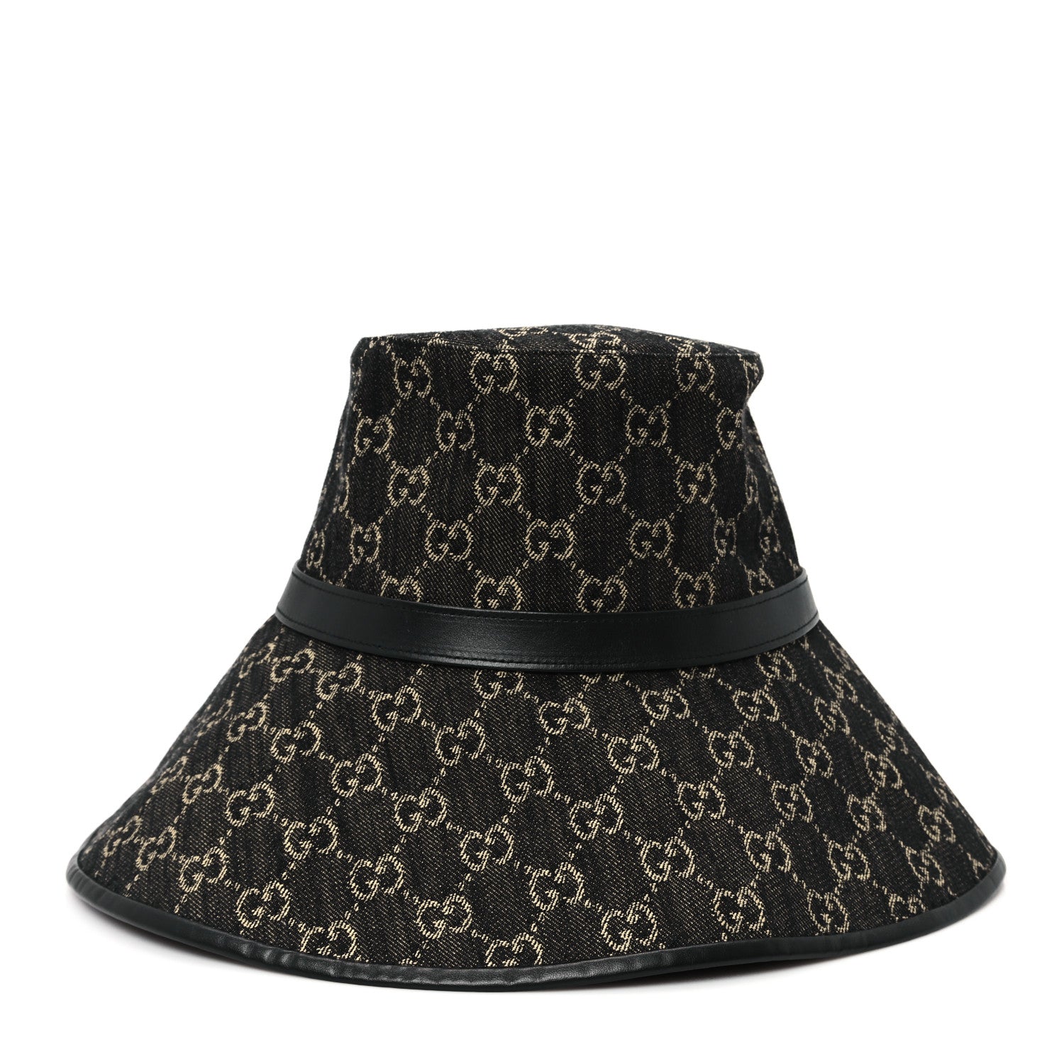 Gucci Monogram Wide Brim Hat M Black 6 of 9