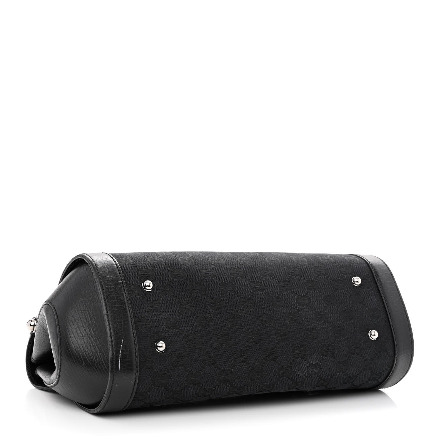 Gucci Monogram Bamboo Bullet Bag Black 4 of 14