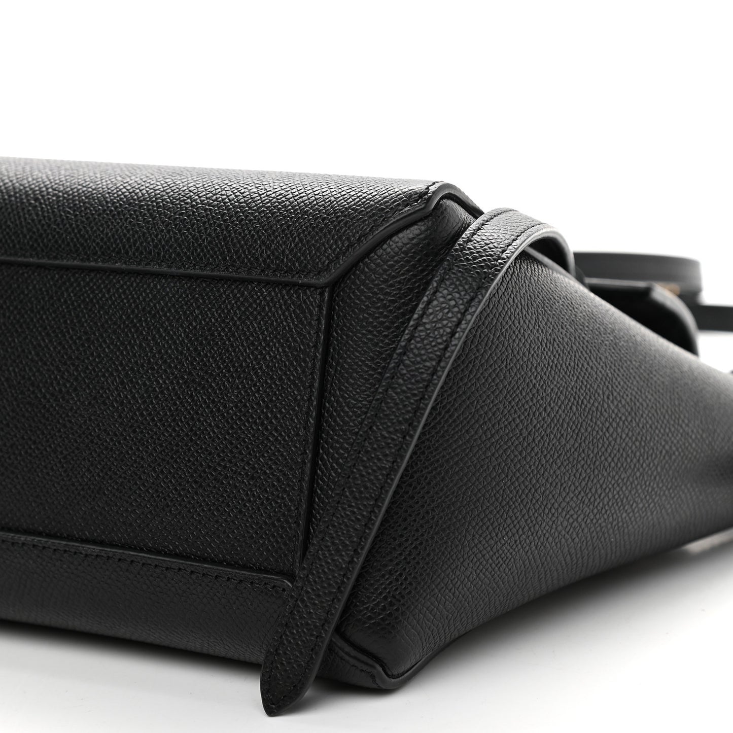 Grained Calfskin Micro Belt Bag Black