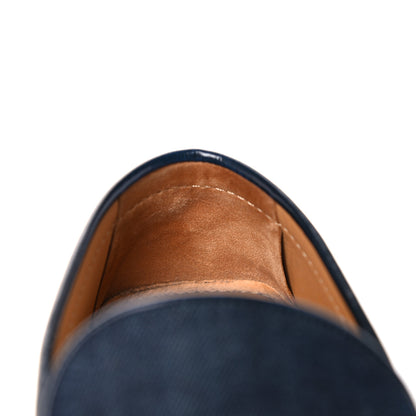 Louis Vuitton Denim Mens Hockenheim Moccasin Loafers 8.5 Marine 12 of 21