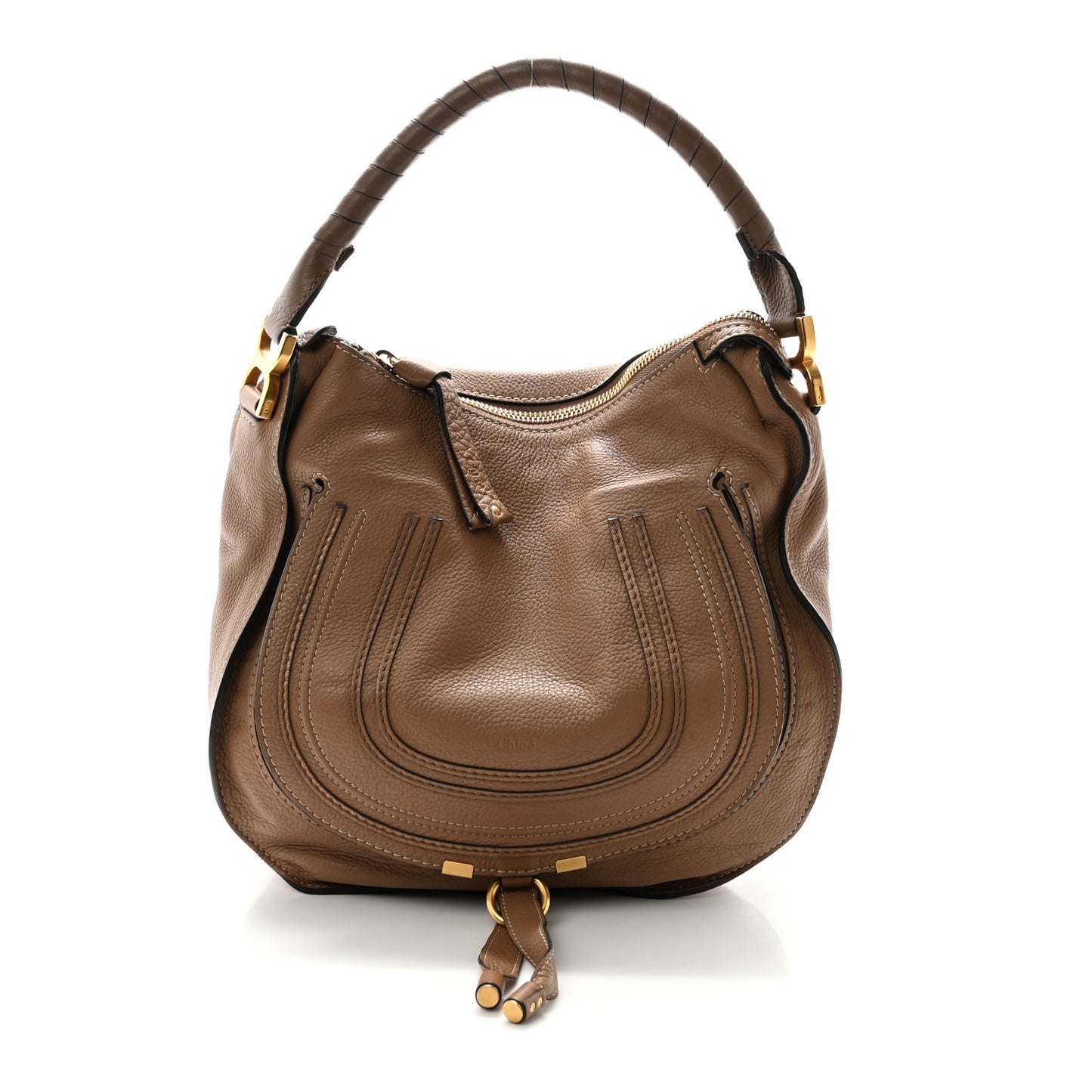 Calfskin Medium Marcie Satchel Nut