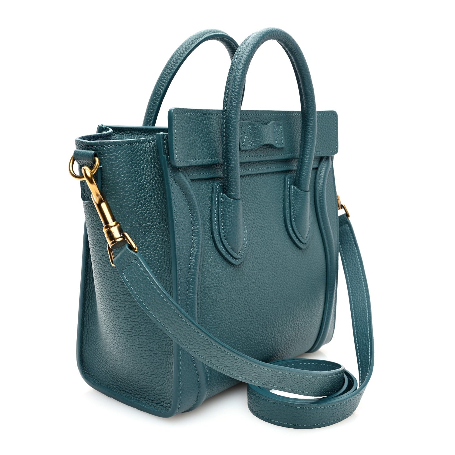 Celine Baby Drummed Calfskin Nano Prussian Blue 3 of 10