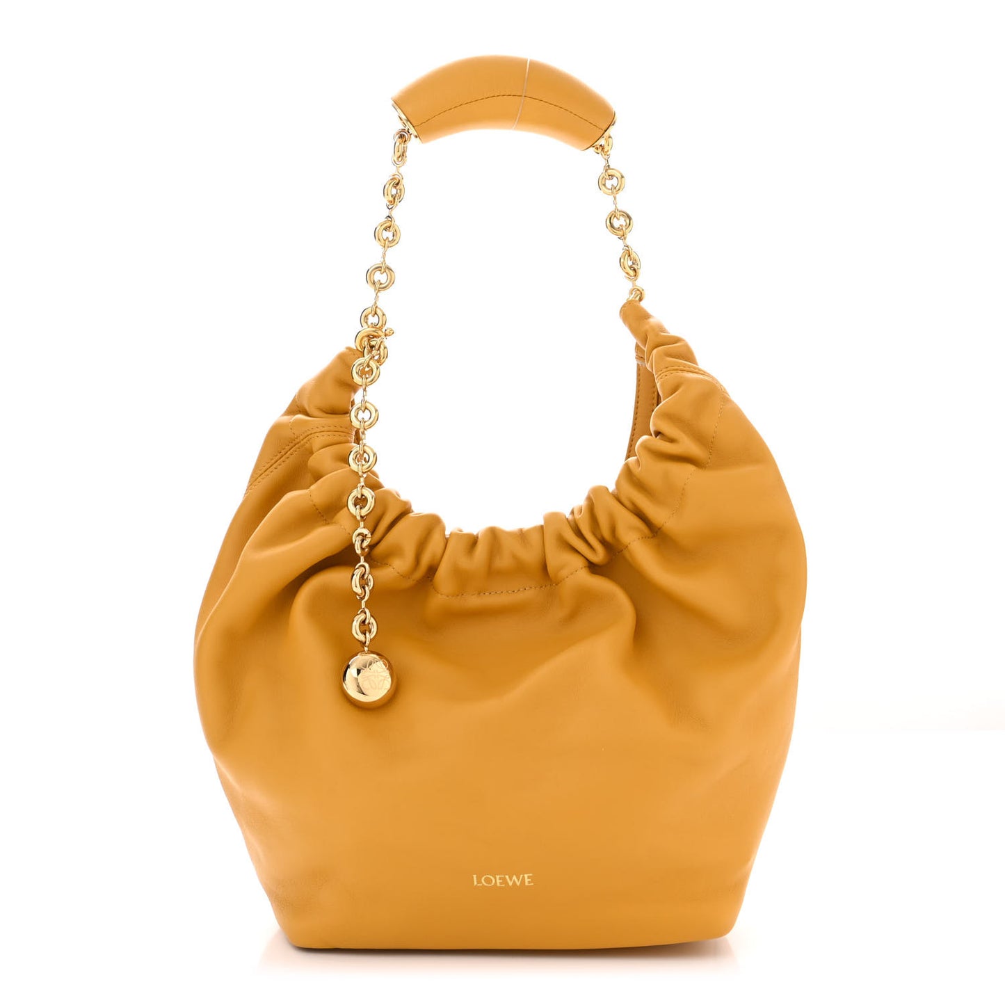 Nappa Lambskin Small Squeeze Bag Sunflower