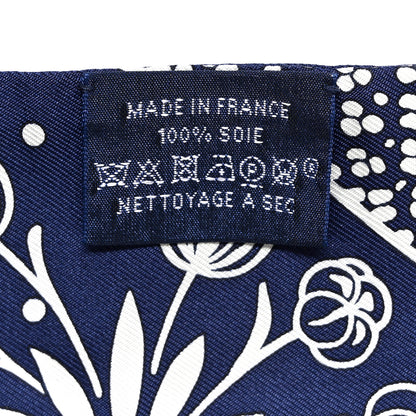 Hermes Silk Les Leopards Twilly Marine White 3 of 4