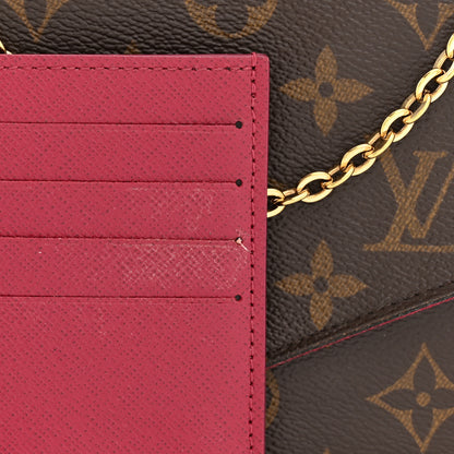 Louis Vuitton Monogram Pochette Felicie Chain Wallet Fuchsia 12 of 14