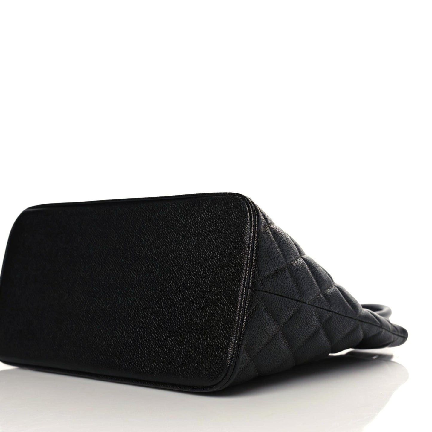 Caviar Quilted Medallion Tote Black