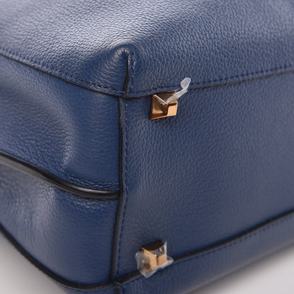 MCM Grained Calfskin Large Milla Hobo Navy Blue 10 of 13