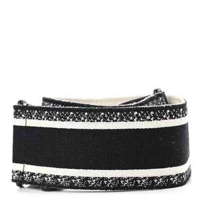 Christian Dior Canvas Embroidered Shoulder Strap Black Ultramatte 2 of 5
