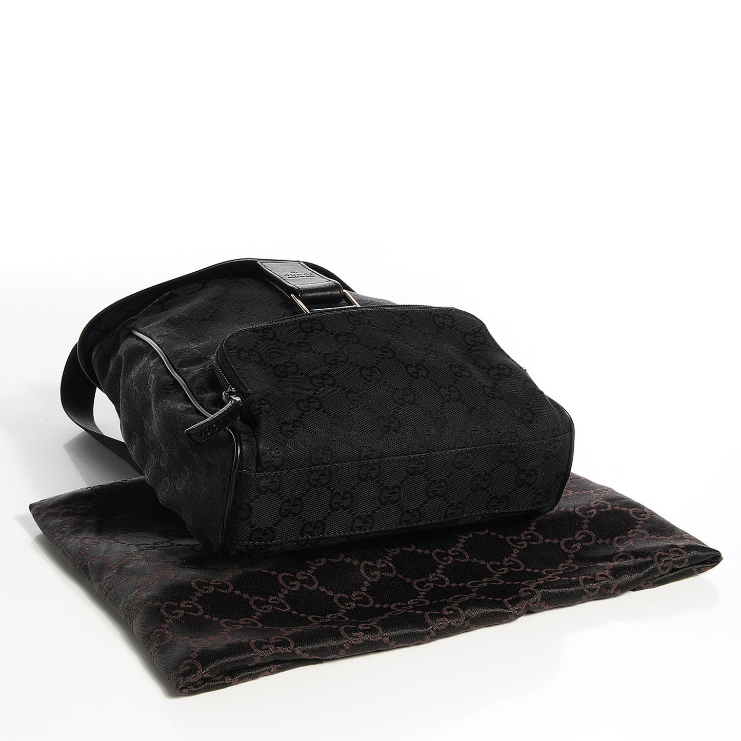 Monogram Flap Backpack Black