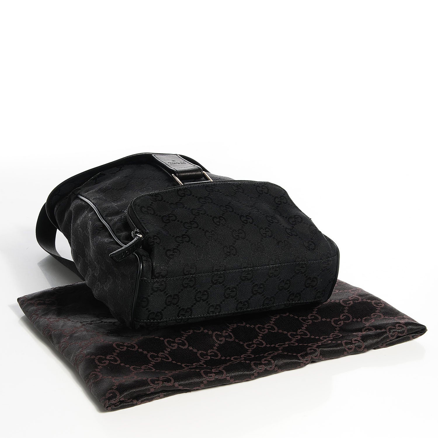 Gucci Monogram Flap Backpack Black 4 of 9