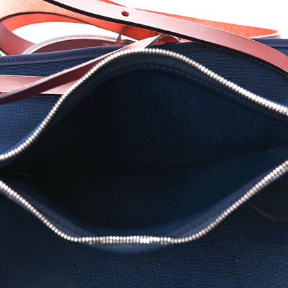 Hermes Toile Vache Hunter Herbag Zip 39 MM Bleu Marine Rouge H 7 of 14