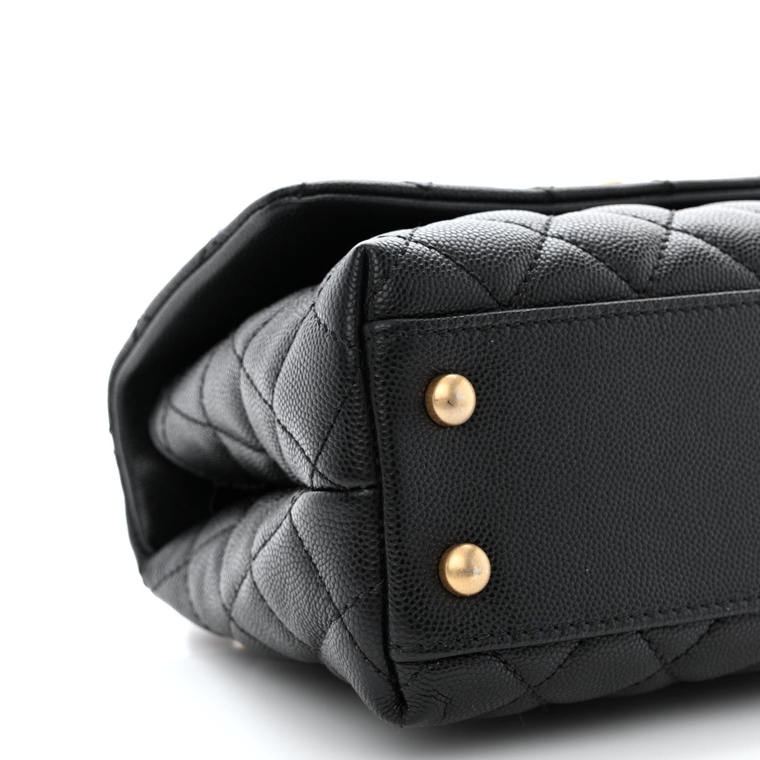 Chanel Caviar Lizard Quilted Mini Coco Handle Flap Black 9 of 10