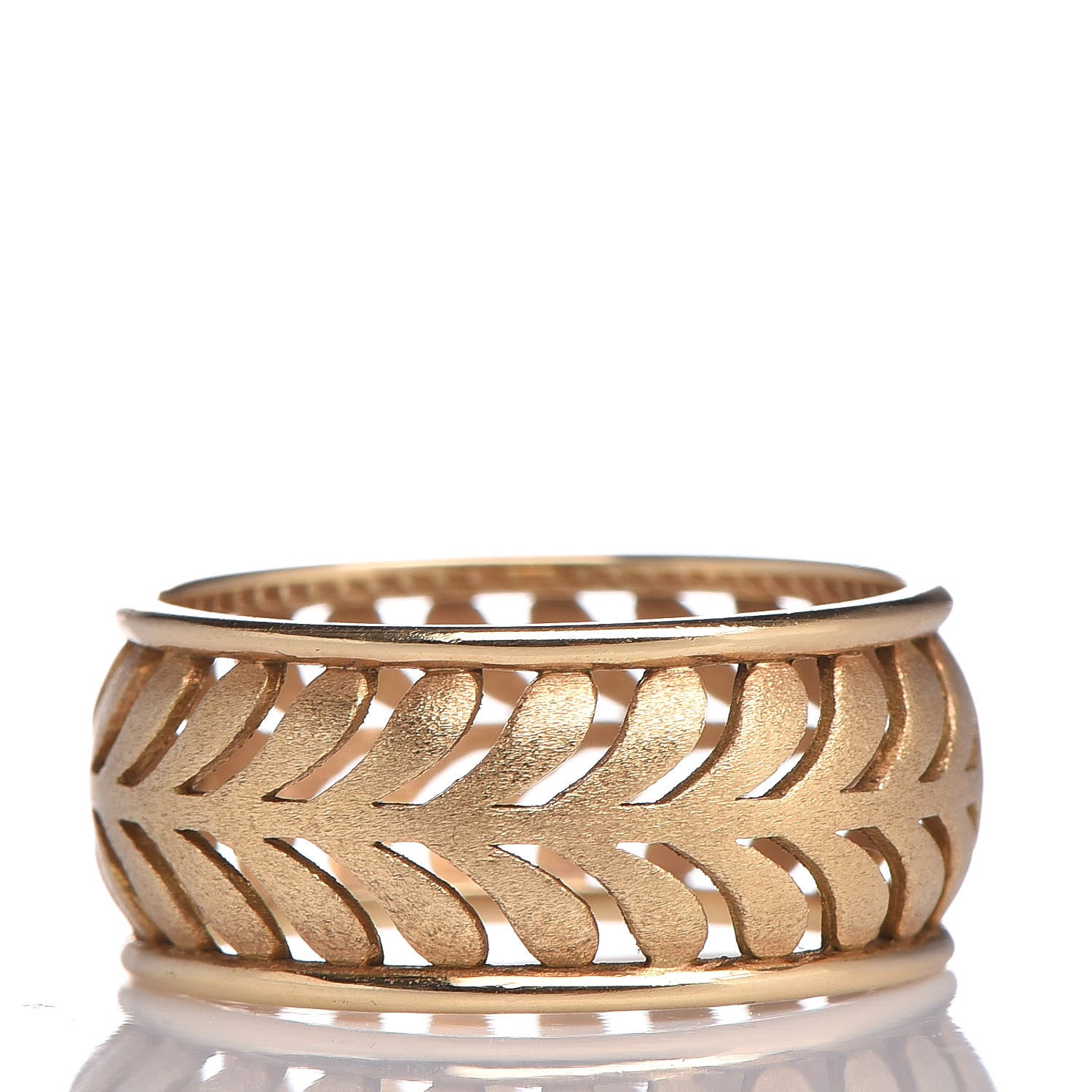 Tiffany 18K Yellow Gold Paloma Picasso Villa Palm Ring 53 6.25 3 of 4