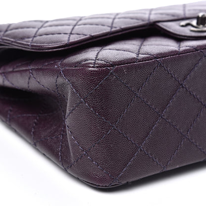 Chanel Caviar Quilted Jumbo Double Flap Dark Purple 8 of 11