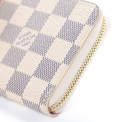 Louis Vuitton Damier Azur Clemence Wallet Rose Ballerine 8 of 9