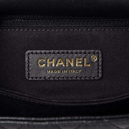 Chanel Caviar Lizard Embossed Quilted Mini Coco Handle Flap Black 7 of 11