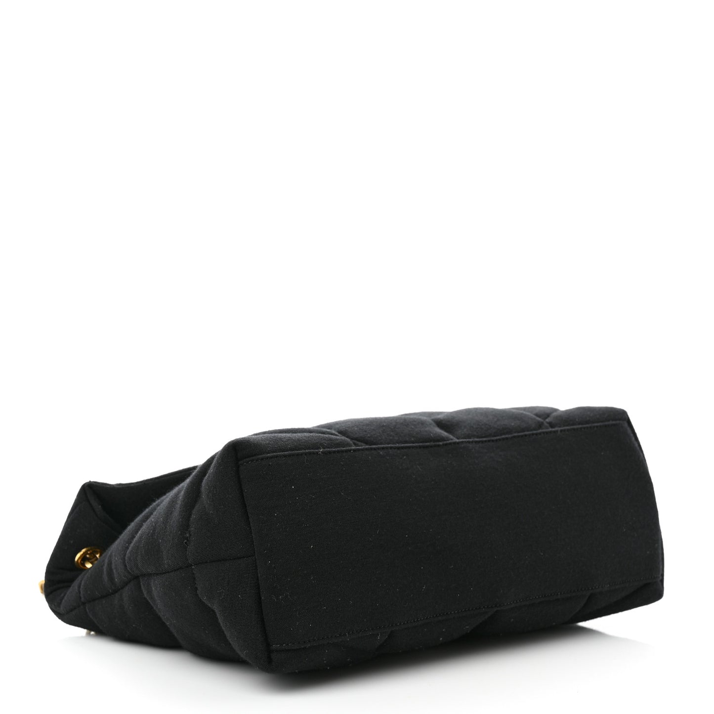 Wool Jersey Quilted Medium Loulou Puffer Monogram Chain Black