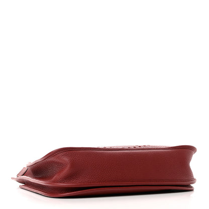 Hermes Taurillon Clemence Evelyne III PM Rouge Grenat 3 of 9