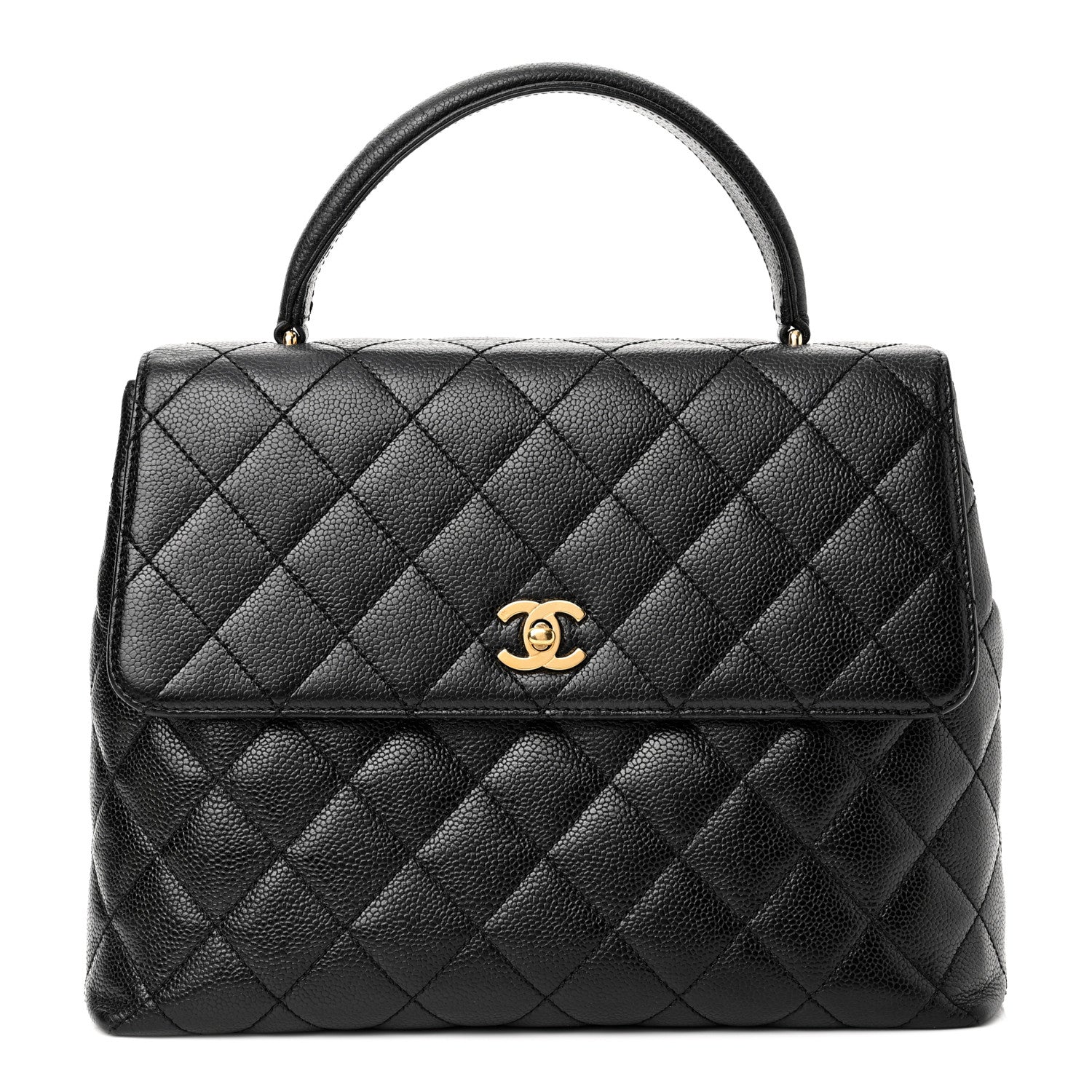 Chanel Caviar Quilted Jumbo Kelly Flap Black 1 of 10