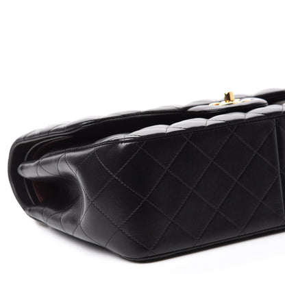 Chanel Lambskin Quilted Jumbo Double Flap Black 7 of 12