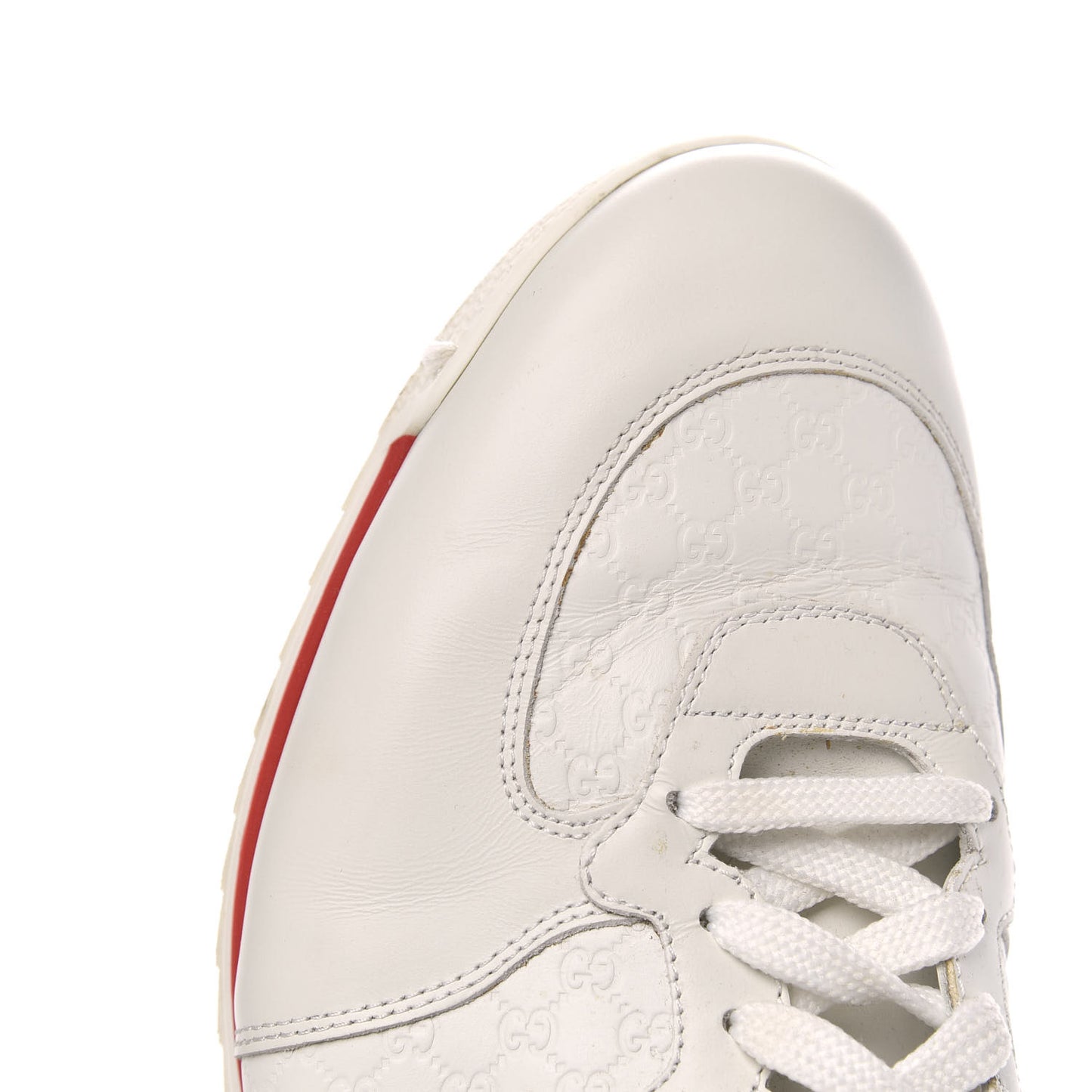 Microguccissima Mens Web Sneakers 12 White