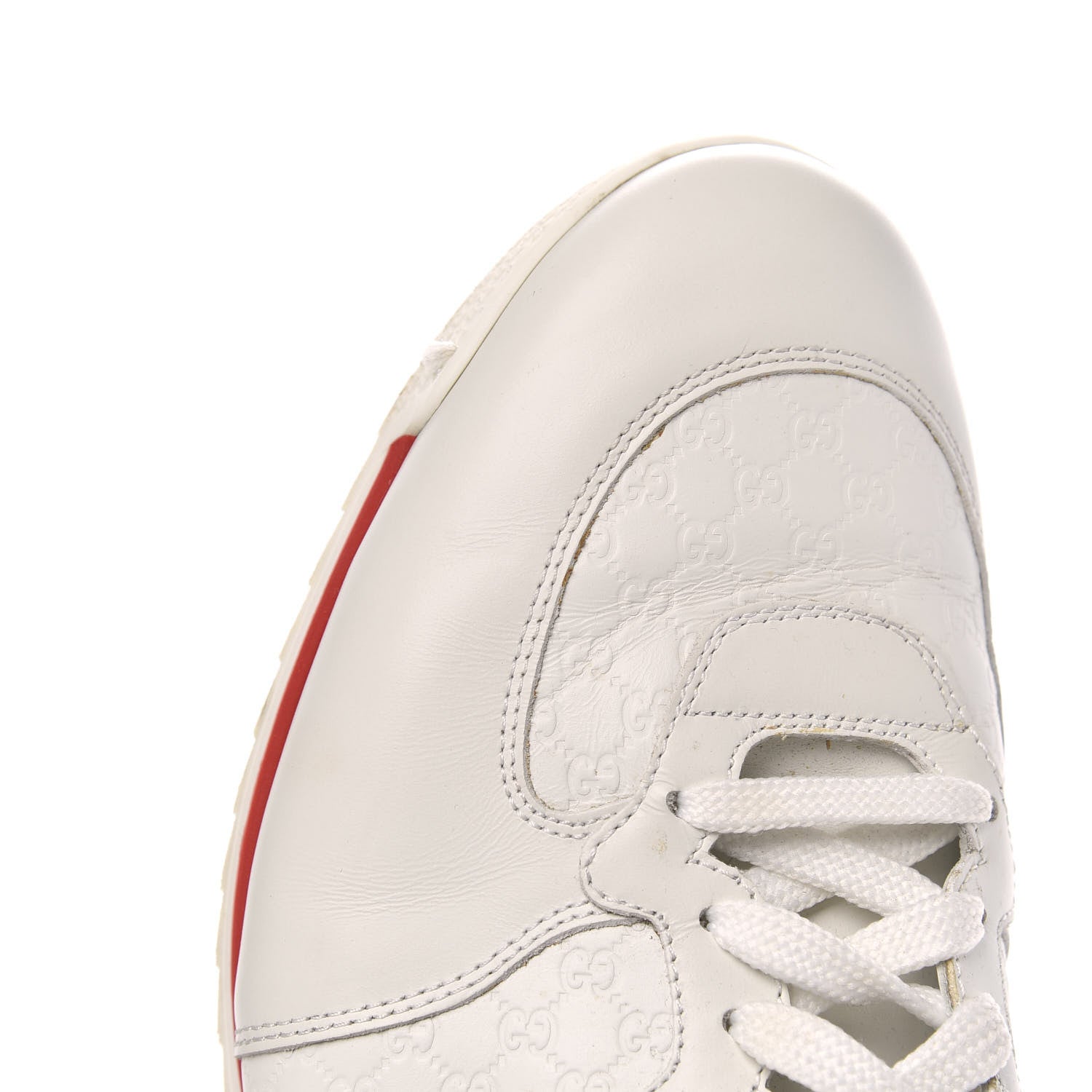Gucci Microguccissima Mens Web Sneakers 12 White 6 of 11