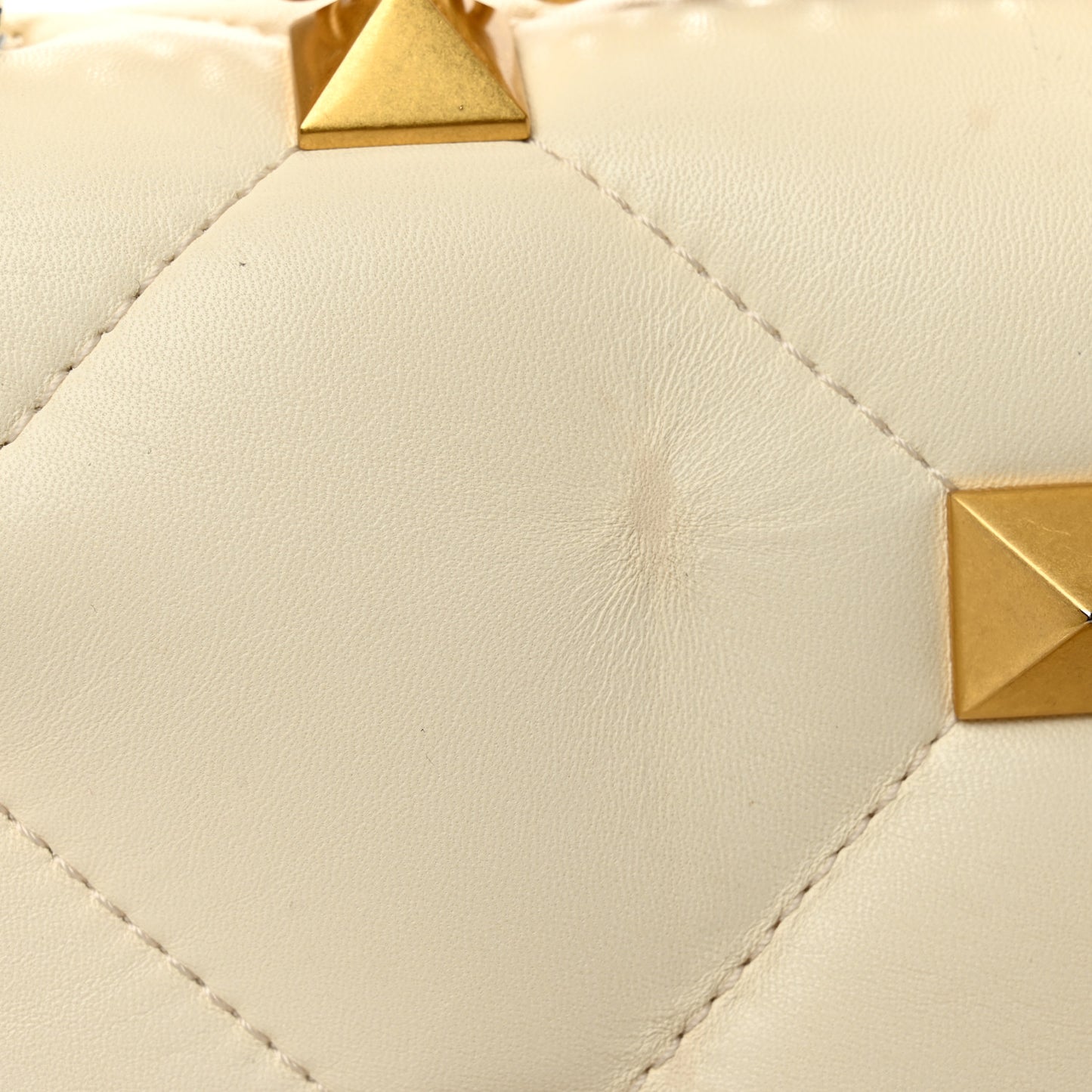Nappa Medium Roman Stud Shoulder Bag Ivory
