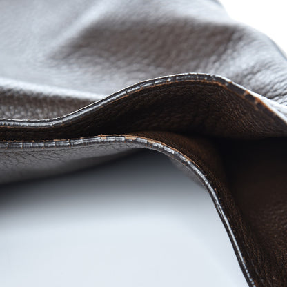 Prada Cervo Deerskin Zipper Detail Hobo Bruciato 7 of 11