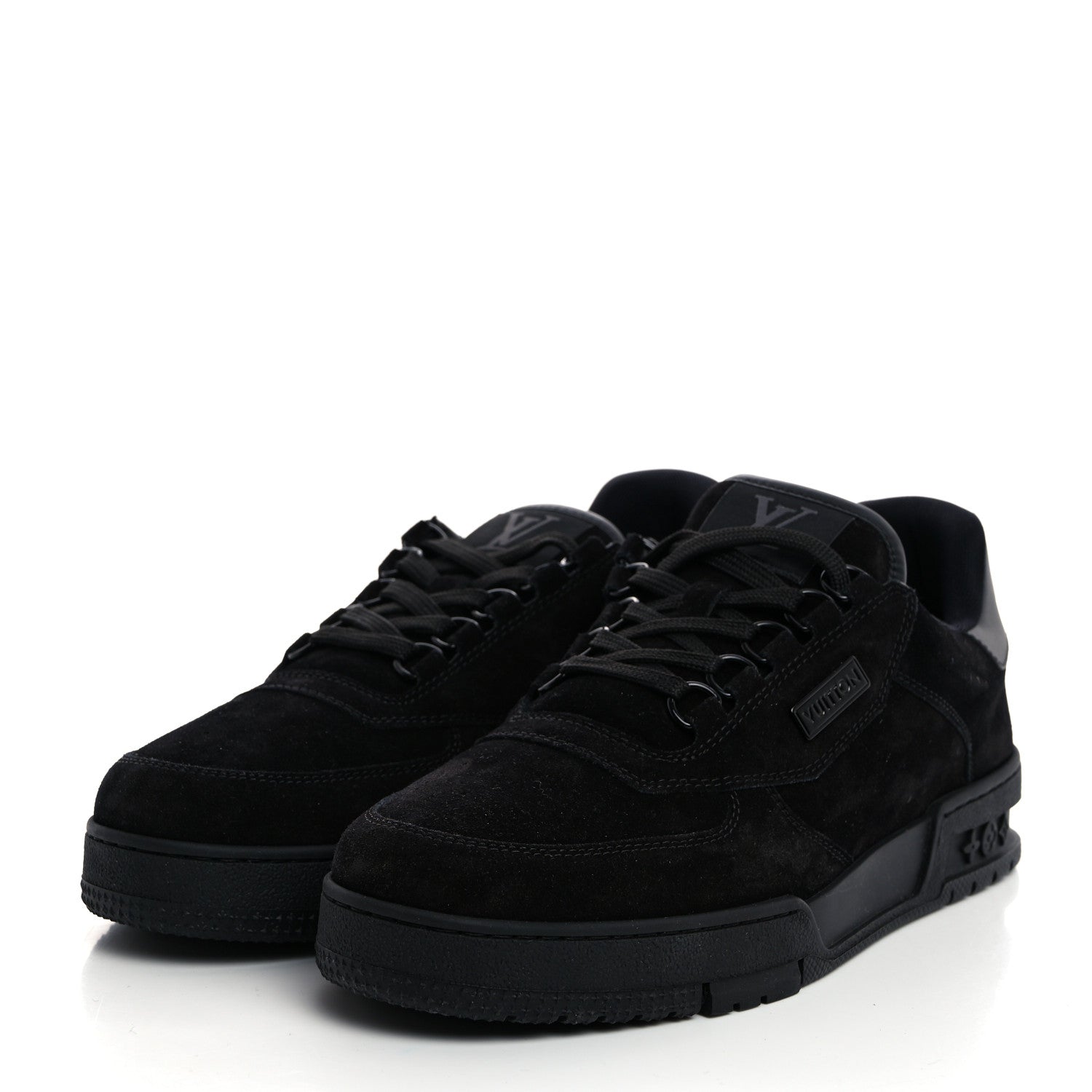 Louis Vuitton Suede Mens LV Trainer Sneakers 6.5 Black 3 of 8