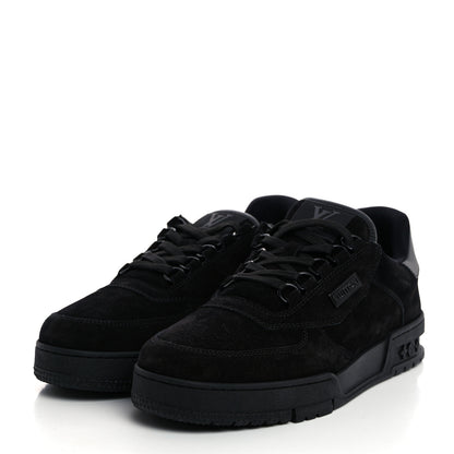 Louis Vuitton Suede Mens LV Trainer Sneakers 6.5 Black 3 of 8
