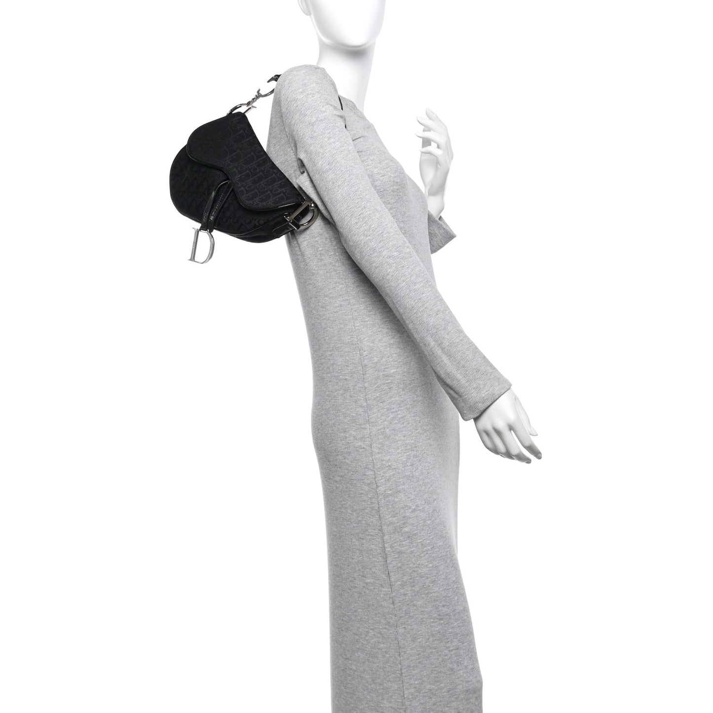 Monogram Saddle Bag Black