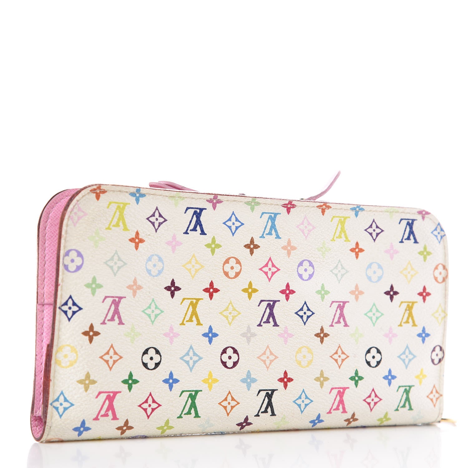 Louis Vuitton Monogram Multicolor Insolite Wallet White Litchi 3 of 11