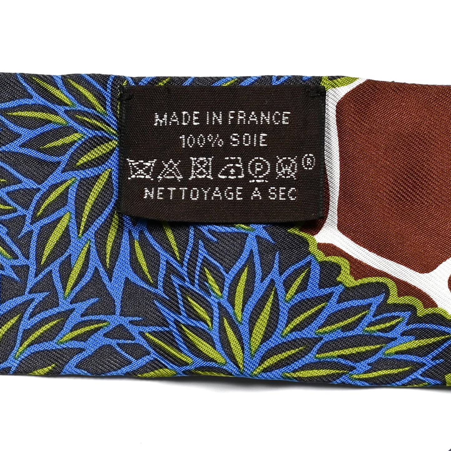 Silk The Three Graces Twilly Bleu Vert Marron