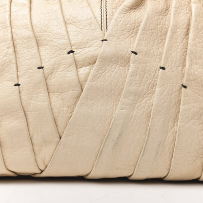 Valentino Garavani Lambskin Pleated Studded Maizeon Tote Beige 11 of 16