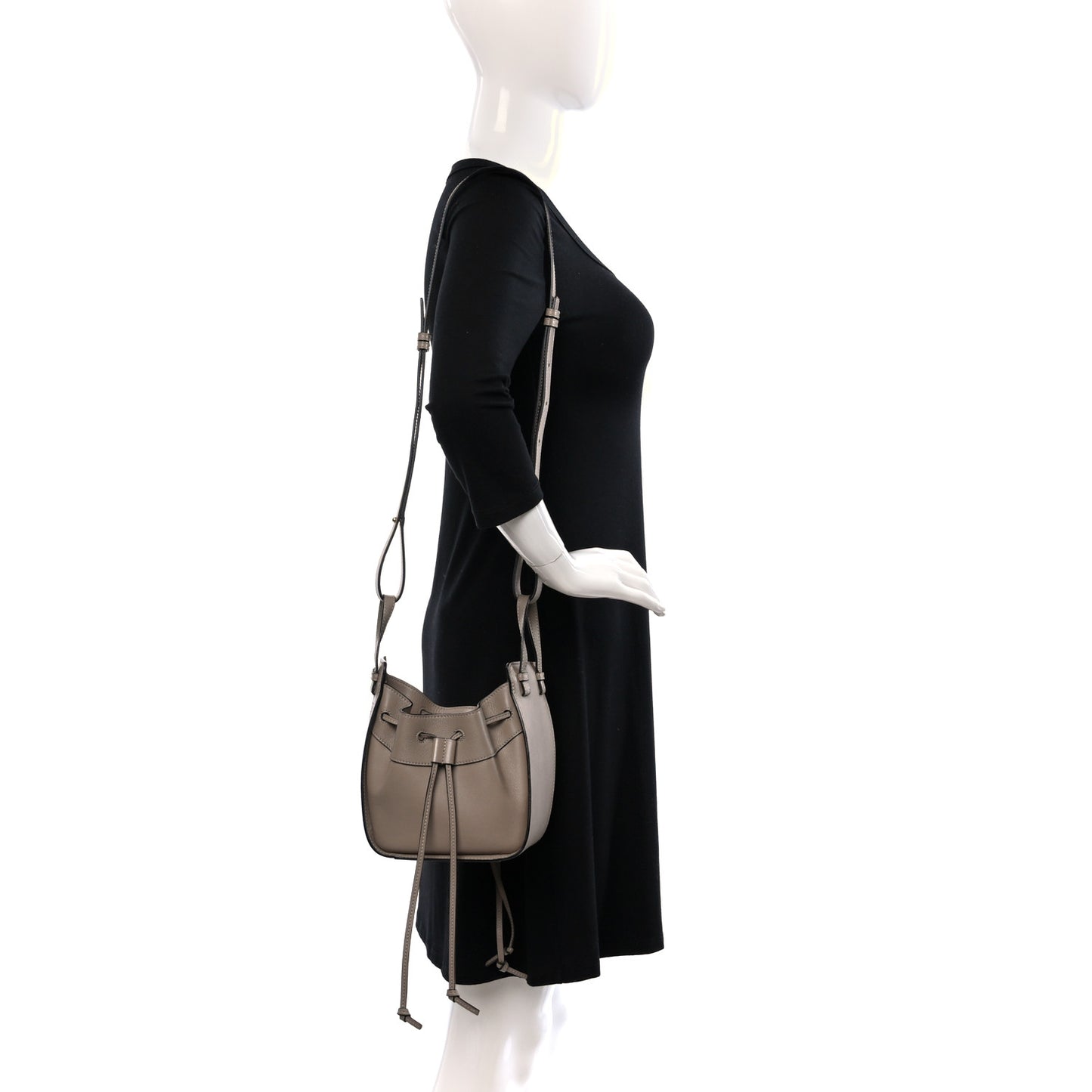 Calfskin Mini Hammock Shoulder Bag Light Oat