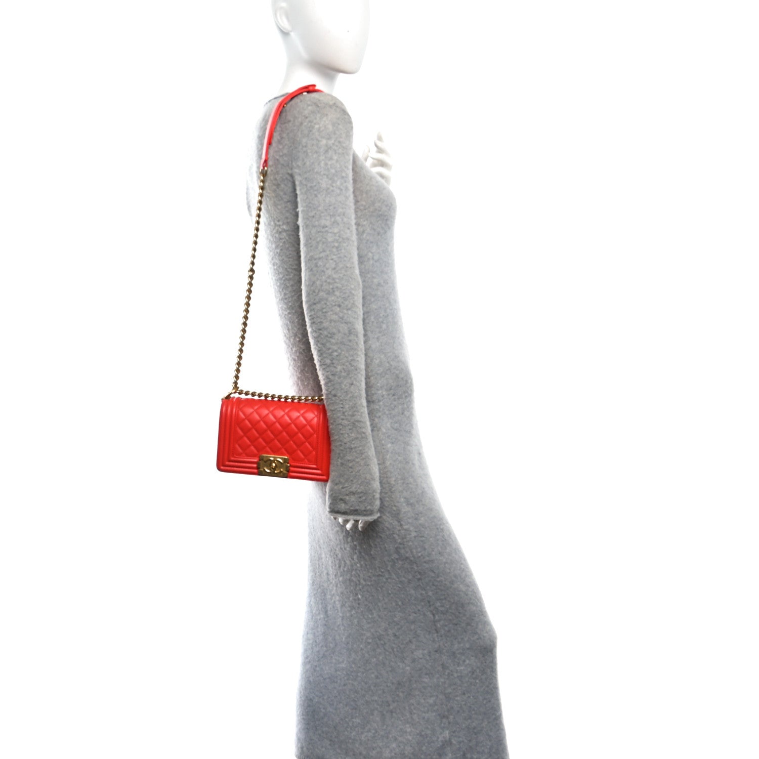 Chanel Lambskin Quilted Small Boy Flap Red 2 of 10