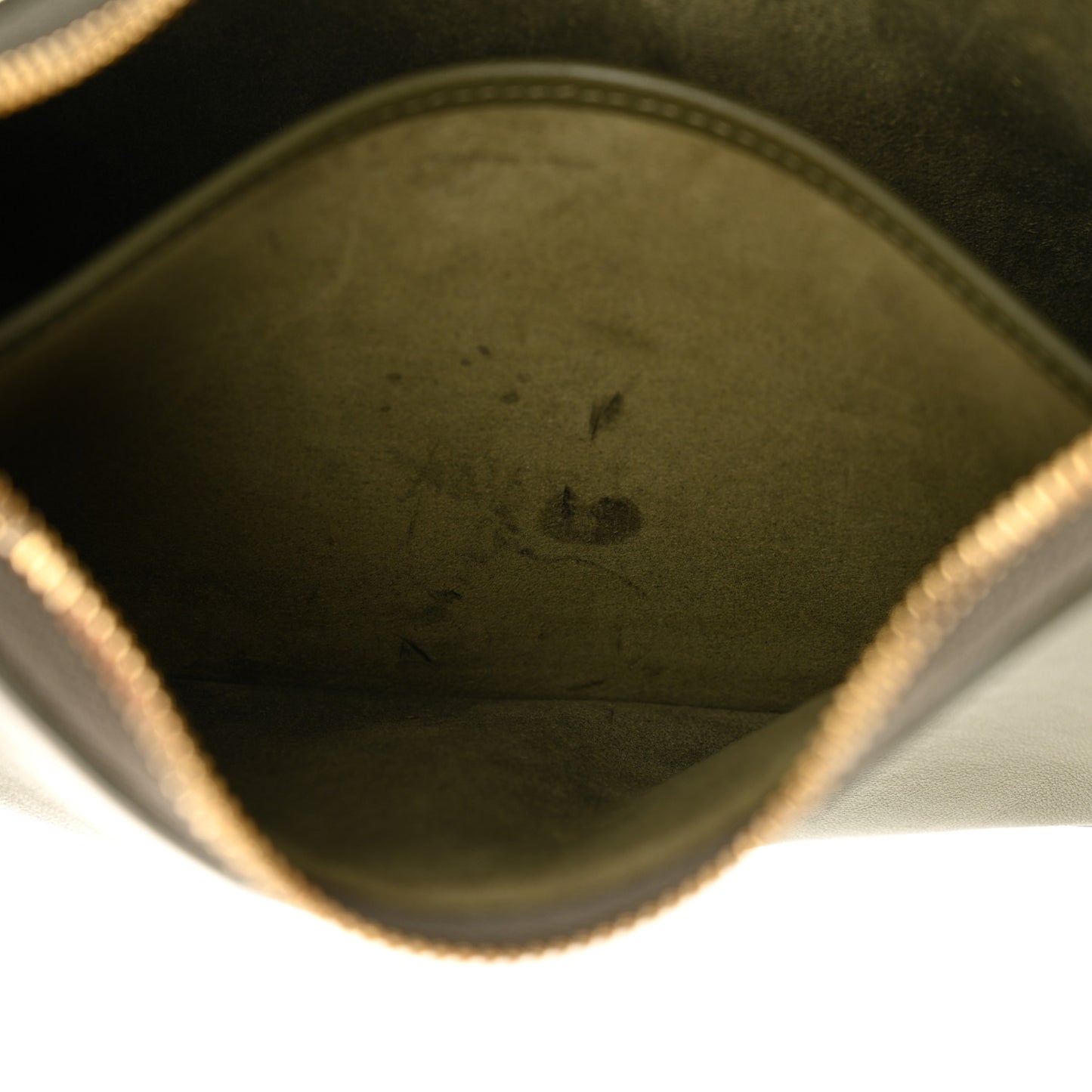 Smooth Calfskin Medium Strap Ava Shoulder Bag Dark Olive