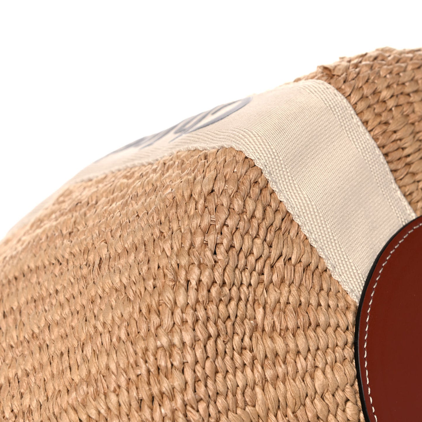 Raffia Large Woody Tote White