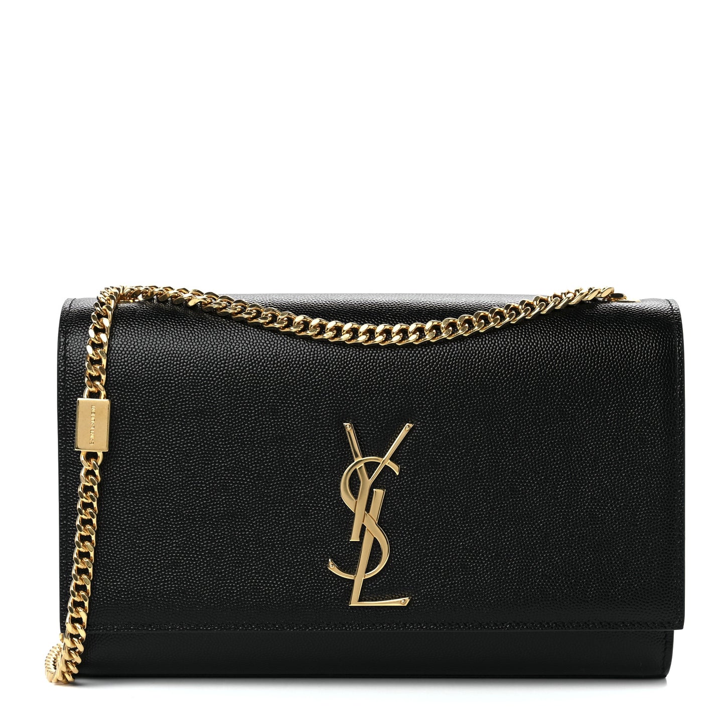 Grain De Poudre Medium Classic Monogram Kate Satchel Black