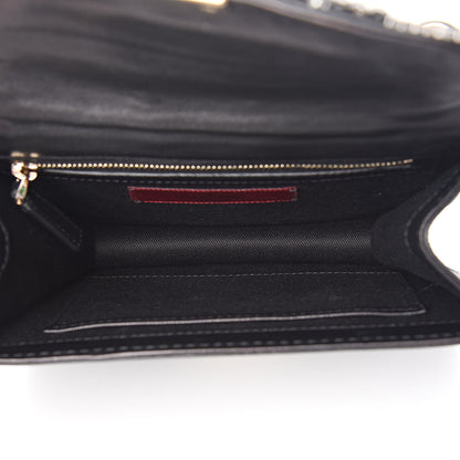 Valentino Garavani Vitello Crystal Embellished Small Glam Lock Rockstud Flap Black 7 of 13