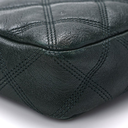 Saint Laurent Grained Lambskin Quilted Mini Becky Double Zip Bag Dark Green 7 of 11