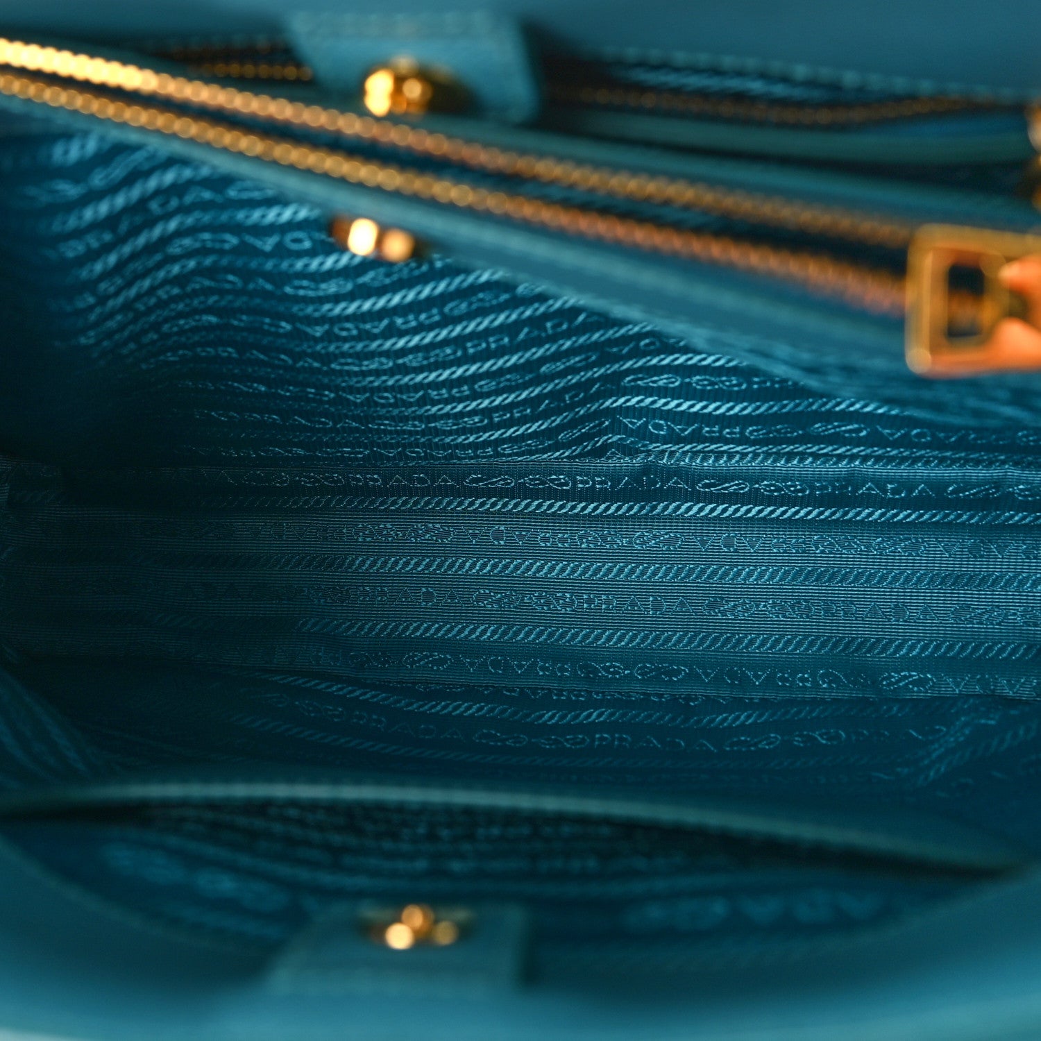 Prada Saffiano Lux Medium Tote Turchese 7 of 9