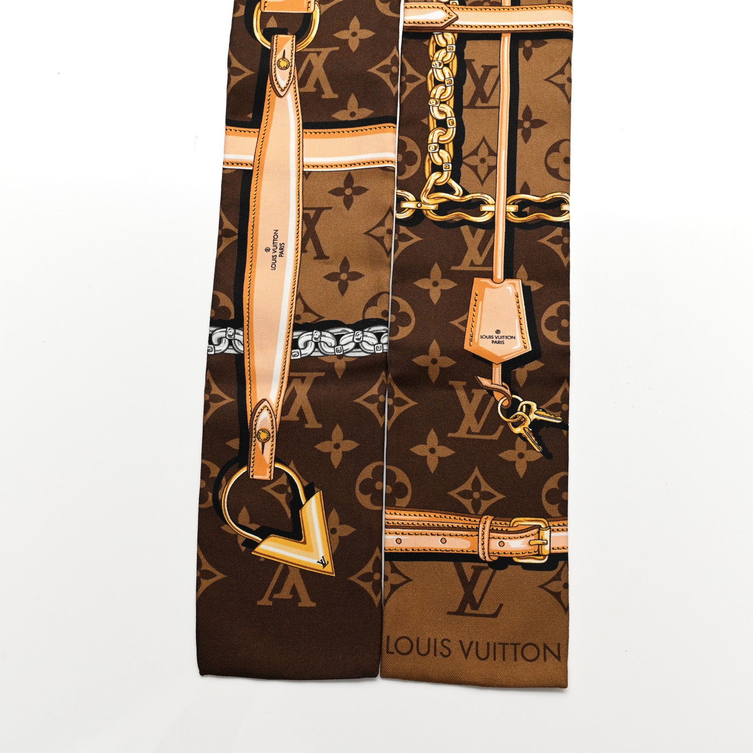 Louis Vuitton Silk Monogram Confidential Bandeau Brown 2 of 3