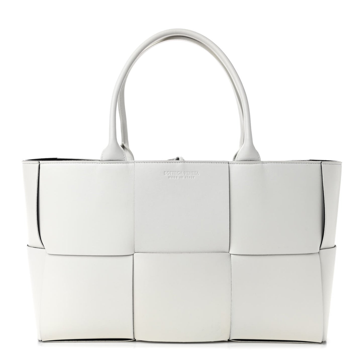 Nappa Maxi Intrecciato Medium Arco Tote White