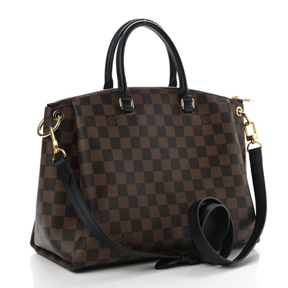 Louis Vuitton Damier Ebene Odeon Tote MM Black 3 of 9