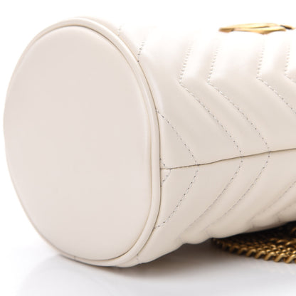Gucci Calfskin Matelasse Mini GG Marmont 2.0 Bucket Bag White 9 of 9