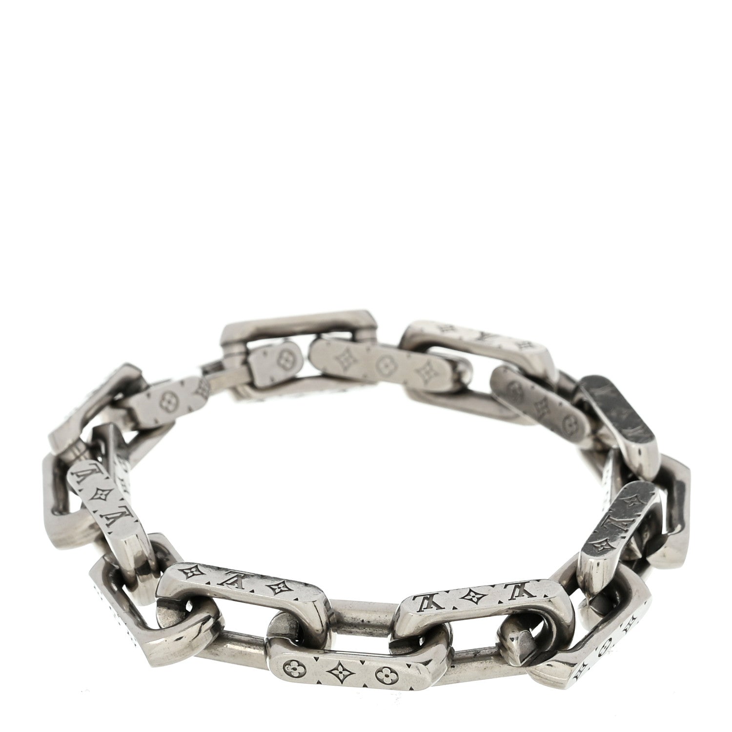 Louis Vuitton Monogram Chain Bracelet L Silver 1 of 4