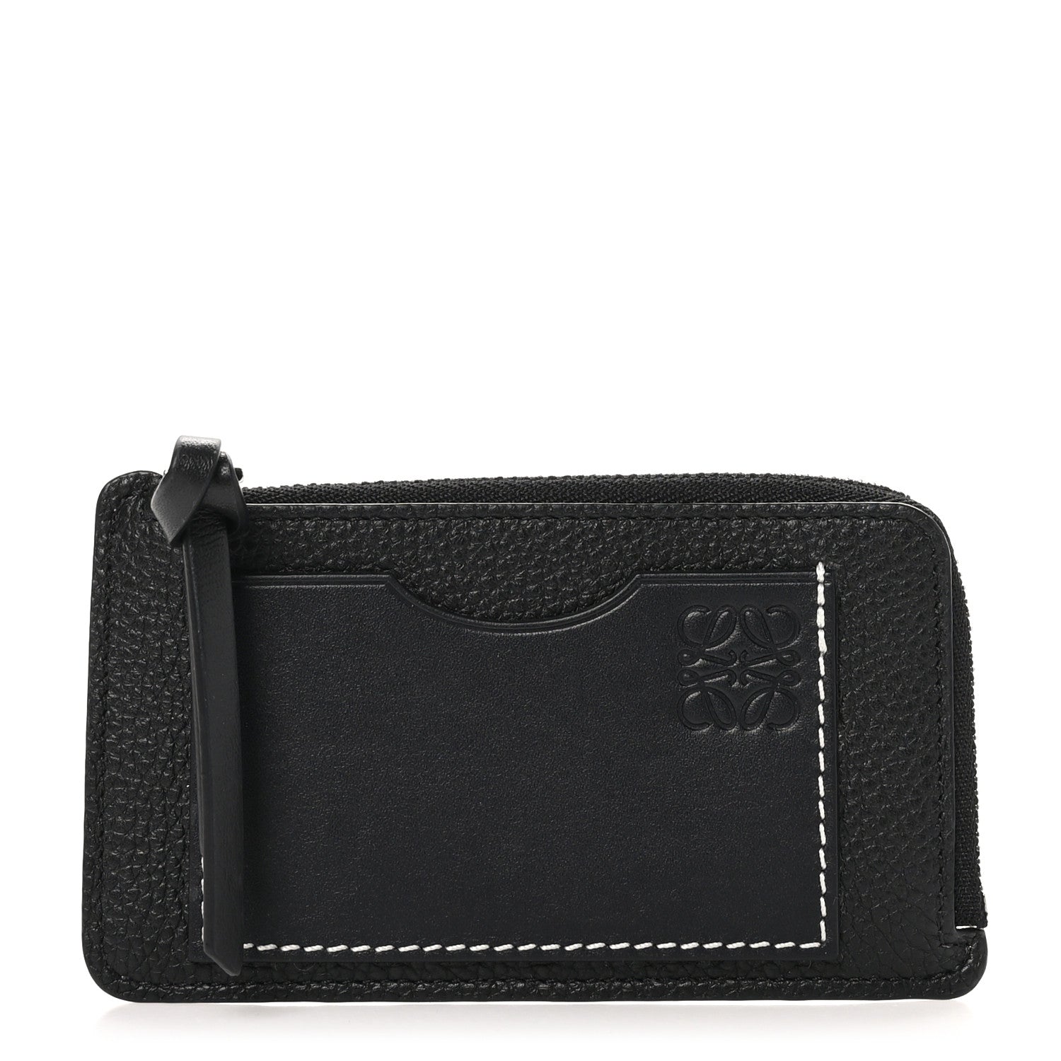 Loewe Soft Grained Calfskin Coin Card Holder Black 1 of 9